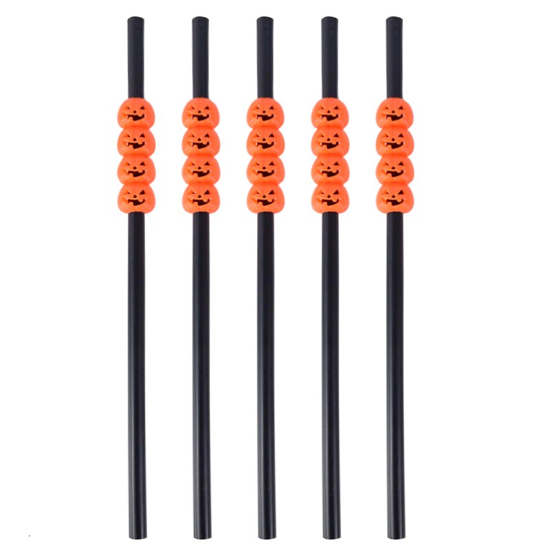 22cm Halloween Party Dinner Tableware Straws Decorations