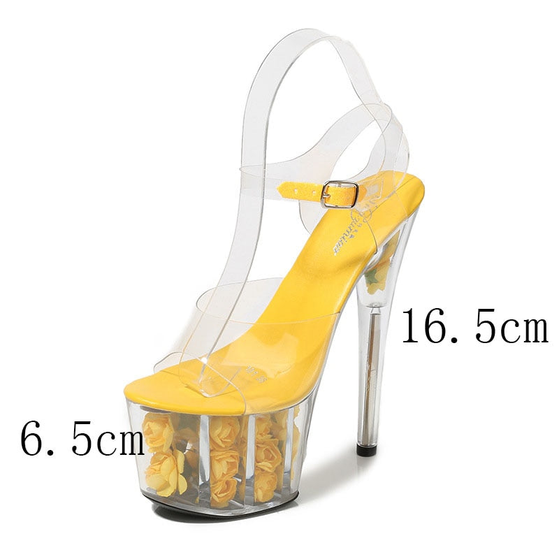 LTARTA 15CM 17CM High Heels Women Transparent Crystal Shoes (Set #2)