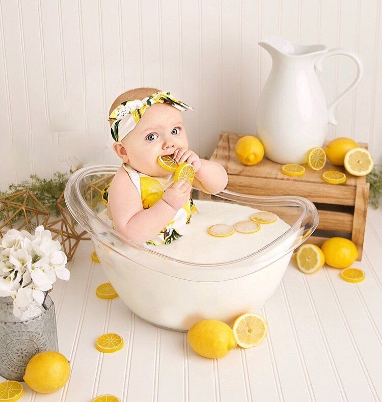 Newborn Transparent Baby Bathtub Bucket For Boy or Girl Photography Props