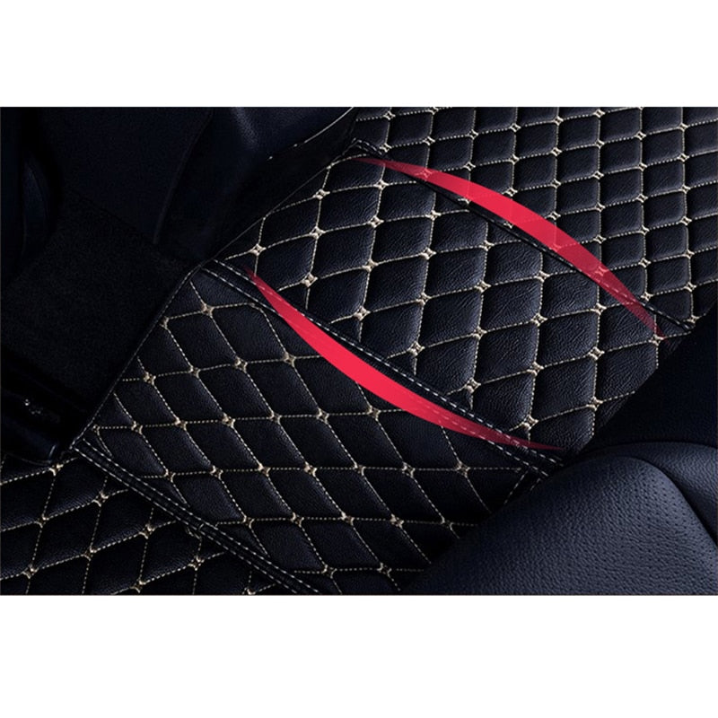 Flash Leather Floor Mats For Toyota Kia Volkswagen Honda BMW Mercedes Benz Accessories