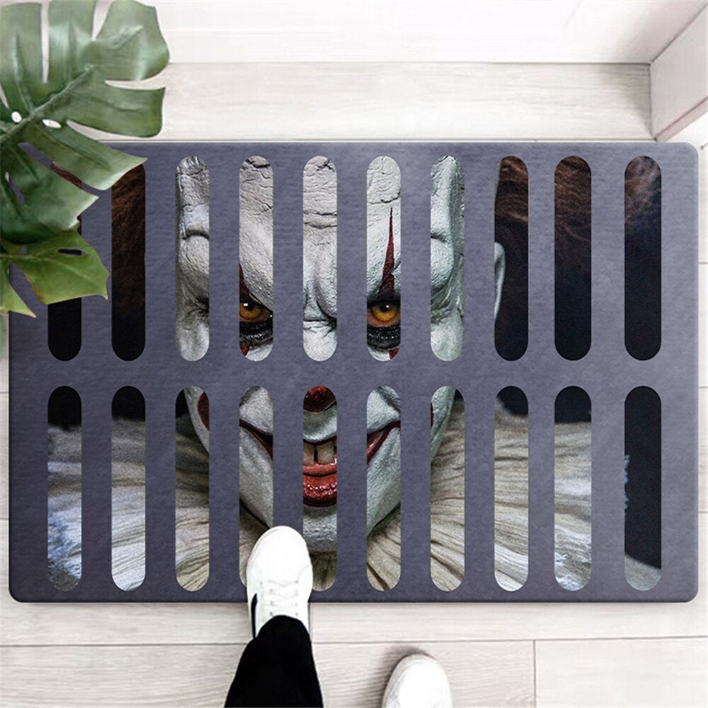 3D Halloween Clown Trap Horror Home Floor Carpet