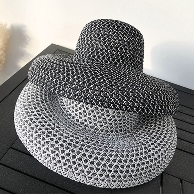 Elegant Women Vintage Wide Brim Breathable Summer Straw Hat