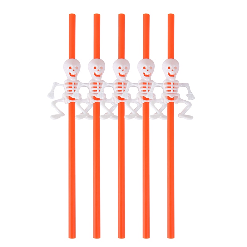 22cm Halloween Party Dinner Tableware Straws Decorations