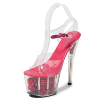 LTARTA 15CM 17CM High Heels Women Transparent Crystal Shoes (Set #2)