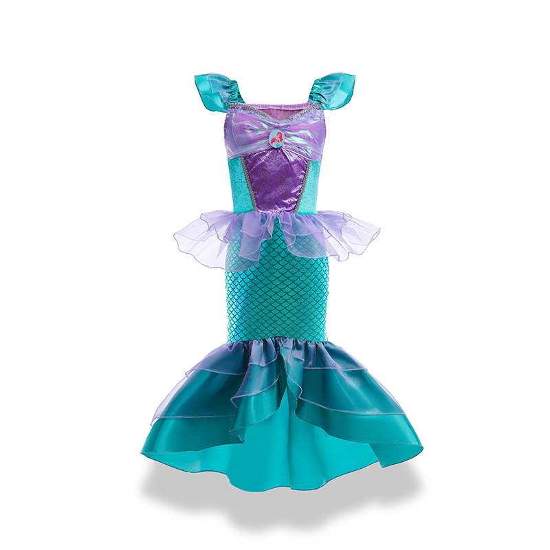 Children's Mermaid Princess Dress Girls Birthday Formal Dress Children's Day Performance Costume Cosplay Disney