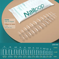 NAILPOP 120pcs False Nails Acrylic Press on Artificial Nails Clear Tips for Manicure Extension