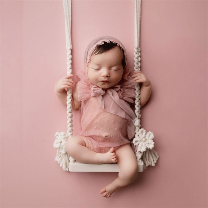 Newborn Wooden Swing Furniture for DIY Photography Props