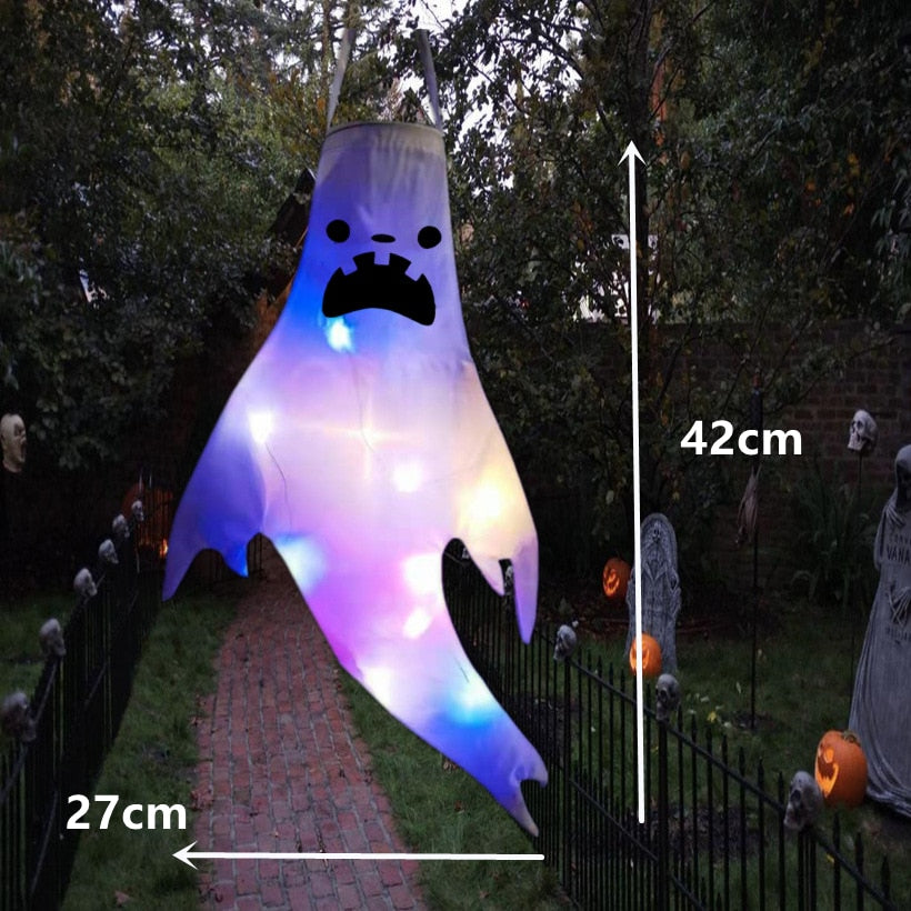 Halloween Hanging Ghost Large LED Outdoor Glowing Spooky Horror Props Decoration