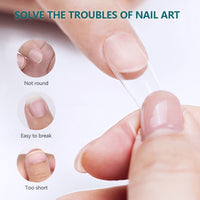 NAILPOP 120pcs False Nails Acrylic Press on Artificial Nails Clear Tips for Manicure Extension