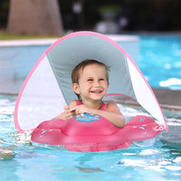 Swimbobo Baby Swimming Float With Canopy Inflatable Infant Floating Ring Kids Swim Pool Accessories Circle Bathing Summer Toys