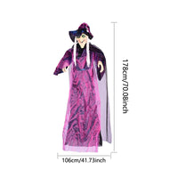 210cm Voice Activated Halloween Witch Decor With Scary Glowing Eyes and Cries