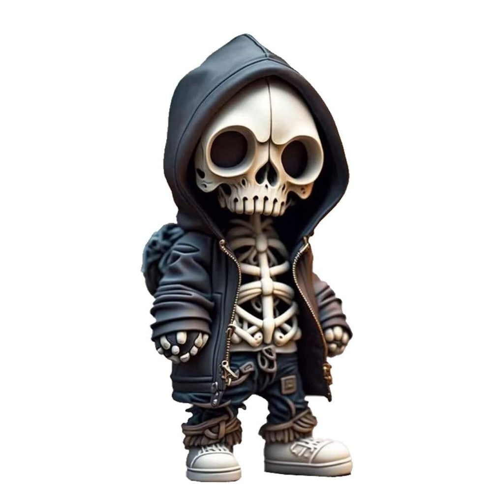 Resin Cool Halloween Skull Skeleton Figurine