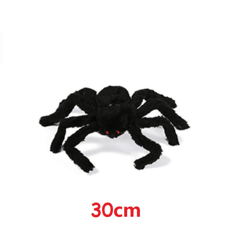 Halloween Giant Black Haunted Plush Spider Decoration Props