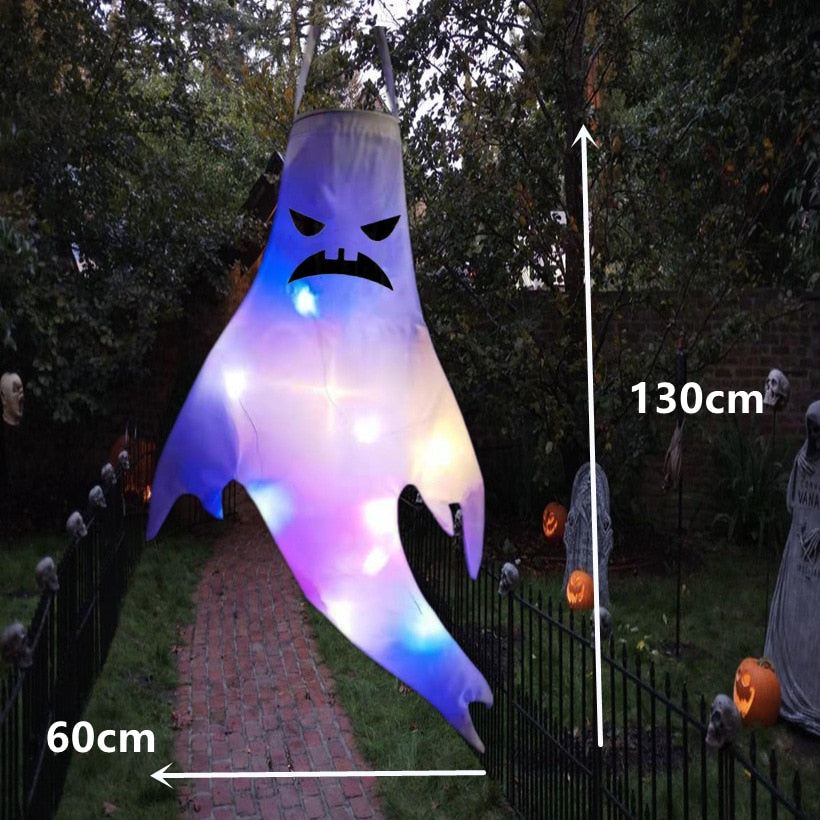 Halloween Hanging Ghost Large LED Outdoor Glowing Spooky Horror Props Decoration