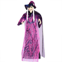 210cm Voice Activated Halloween Witch Decor With Scary Glowing Eyes and Cries