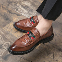 Men Casual Breathable Comfortable Business Leather Loafers