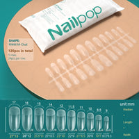 NAILPOP 120pcs False Nails Acrylic Press on Artificial Nails Clear Tips for Manicure Extension