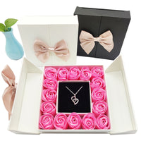 Rose Gift Box or Party Favors Perfect for Weddings, Birthdays, Christmas, Mother's Day, and Valentine Occasions