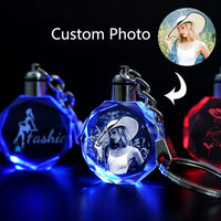 Personalized Keychain Glows In The Dark For Everyone With Boyfriend, Girlfriend Embedded Custom Photo