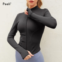 Peeli Women Long Sleeve Sports Jacket As Winter Gym Top Activewear For Workout Clothes