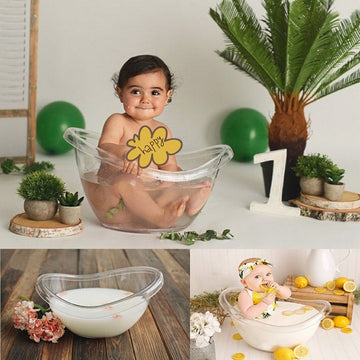 Newborn Transparent Baby Bathtub Bucket For Boy or Girl Photography Props