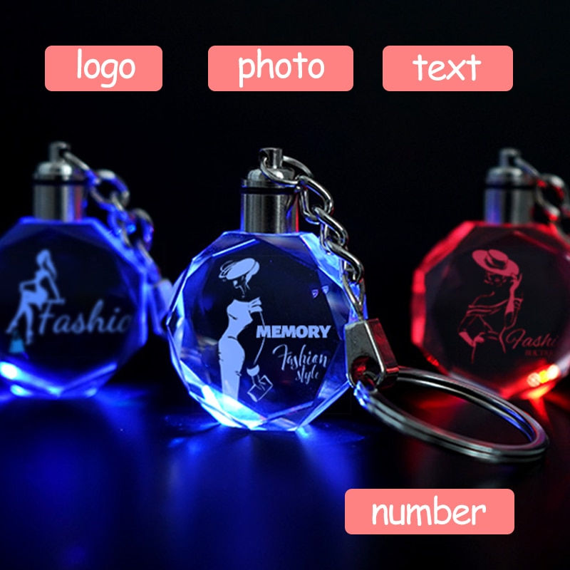 Personalized Keychain Glows In The Dark For Everyone With Boyfriend, Girlfriend Embedded Custom Photo