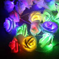 LED Rose String Lights for Valentines Day, Wedding Party, Mothers Day, Birthday, and Room or Garden Night Light Decoration