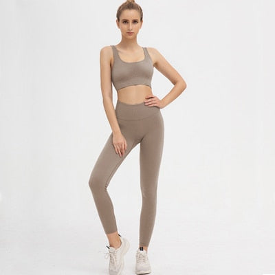 Women's Seamless Tracksuit Yoga  Gym Clothing Set