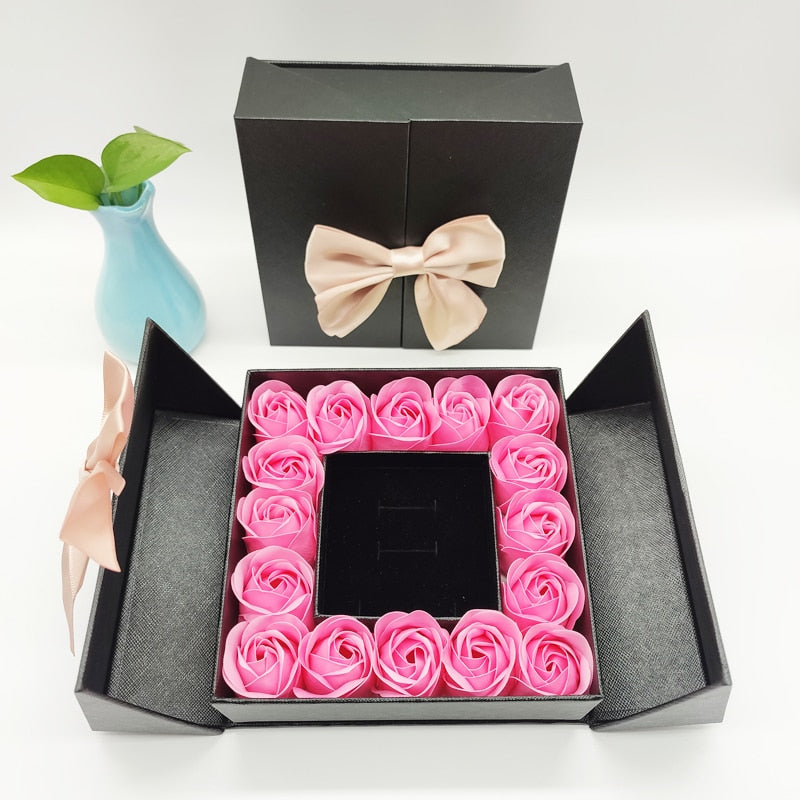 Rose Gift Box or Party Favors Perfect for Weddings, Birthdays, Christmas, Mother's Day, and Valentine Occasions