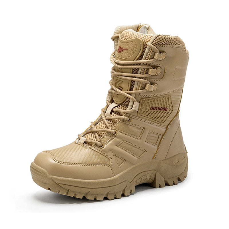 High Top Tactical Waterproof Hiking Outdoor Hunting Men Boots