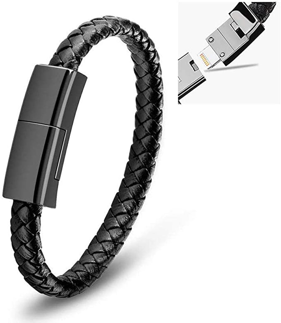 Stylish Bracelet Leather and USB Charging Cable For Portable Device