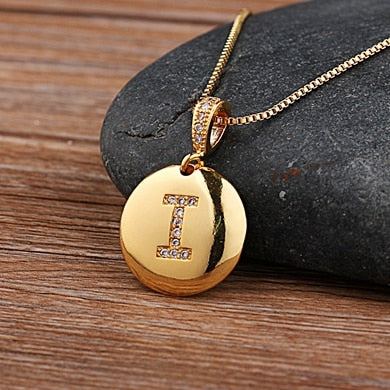 Top Quality Women Girls Initial Letter Necklace 26 A-Z Charm Neck Pendants