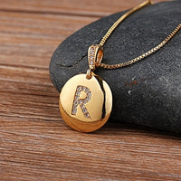 Top Quality Women Girls Initial Letter Necklace 26 A-Z Charm Neck Pendants