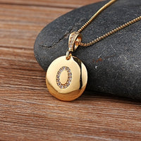 Top Quality Women Girls Initial Letter Necklace 26 A-Z Charm Neck Pendants