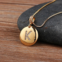 Top Quality Women Girls Initial Letter Necklace 26 A-Z Charm Neck Pendants