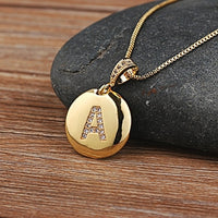 Top Quality Women Girls Initial Letter Necklace 26 A-Z Charm Neck Pendants