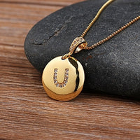 Top Quality Women Girls Initial Letter Necklace 26 A-Z Charm Neck Pendants