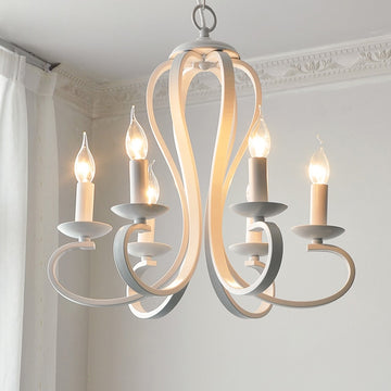 Modern Chandelier With Candle Lighting Country Style Vintage Fixtures