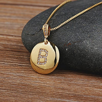 Top Quality Women Girls Initial Letter Necklace 26 A-Z Charm Neck Pendants