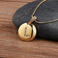 Top Quality Women Girls Initial Letter Necklace 26 A-Z Charm Neck Pendants