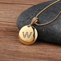 Top Quality Women Girls Initial Letter Necklace 26 A-Z Charm Neck Pendants