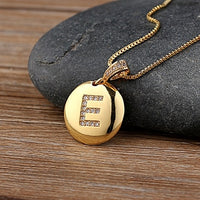 Top Quality Women Girls Initial Letter Necklace 26 A-Z Charm Neck Pendants