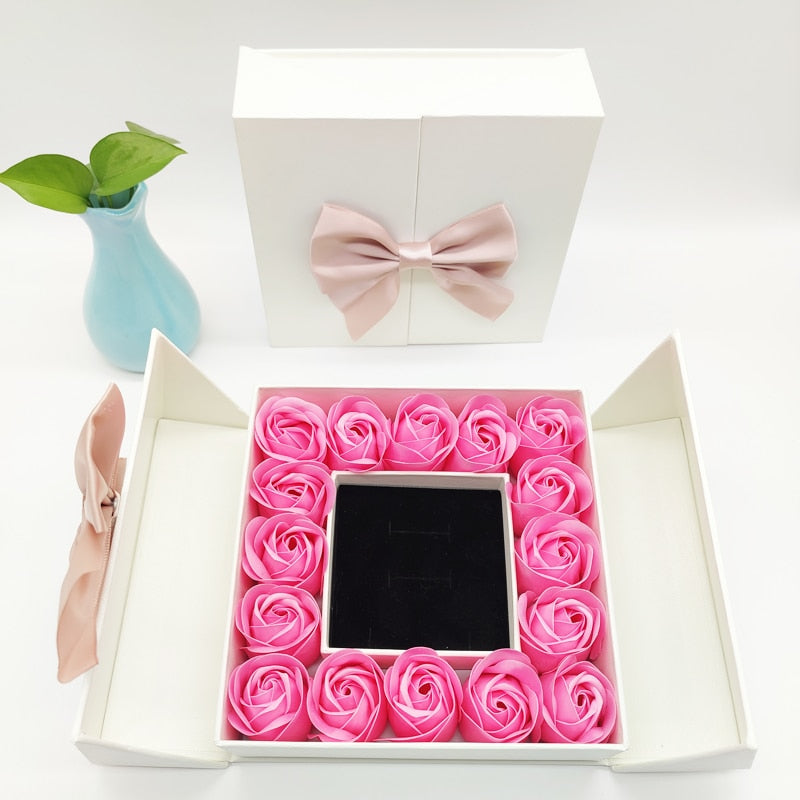 Rose Gift Box or Party Favors Perfect for Weddings, Birthdays, Christmas, Mother's Day, and Valentine Occasions