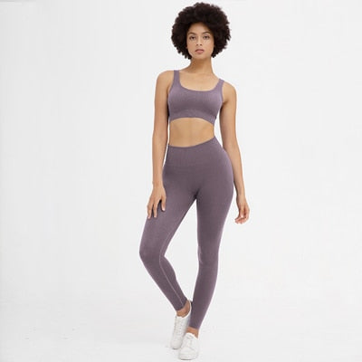 Women's Seamless Tracksuit Yoga  Gym Clothing Set