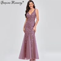 Sexy Vintage Maxi Sequin Cocktail Long Party Dress For Evening Parties