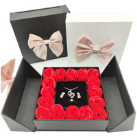 Rose Gift Box or Party Favors Perfect for Weddings, Birthdays, Christmas, Mother's Day, and Valentine Occasions