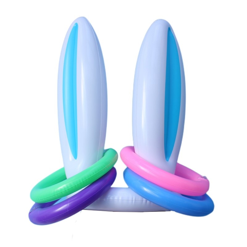 Easter Game Inflatable Easter Rabbit Ears And Hat Ring Toss for Kids Birthday or Easter Party