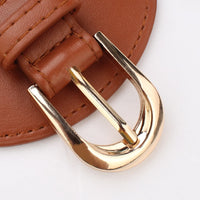 Luxury ladies wide belt elastic vintage buckle leather wide fashion wild pin buckle women's belt