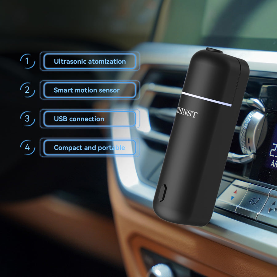 Luxury Car Scent Electric Air Freshener With Aroma Fragrance Essential Oil Diffuser Vent Clip