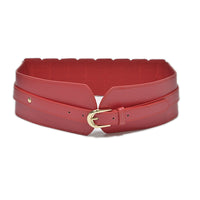 Luxury ladies wide belt elastic vintage buckle leather wide fashion wild pin buckle women's belt